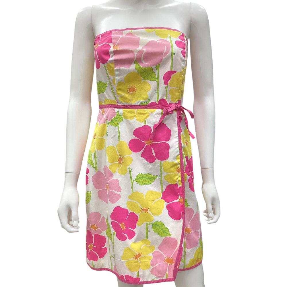Lilly Pulitzer VTG Dress Women’s Size 4 Strapless Mini in “Sweet Sally” Print